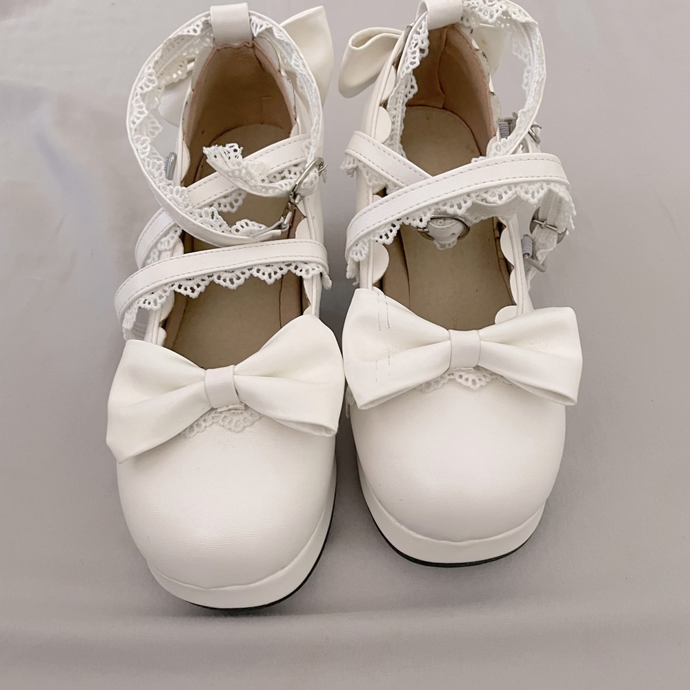 White Lolita heels
